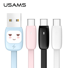 USAMS USB Type C кабель для быстрой зарядки Usb C кабель для передачи данных Type-C зарядное устройство для телефона Huawei Mate 20 Pro Xiaomi Mi 8 Oneplus 6 2024 - купить недорого
