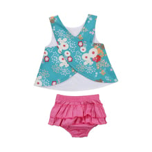 Infant Baby Girl Outfit Clothes Floral Vest Top T-shirt+Tutu Shorts Pants Set 2024 - buy cheap