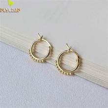 Real 100% 925 Sterling Silver Circle Hoop Earrings For Women Simple High Quality 18k Gold Earings Fashion Jewelry Flyleaf 2024 - buy cheap