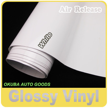 Vinilo blanco brillante película brillante coche envoltura brillante pegatina de coche de cuerpo completo 1,52*30 m/rollo 2024 - compra barato