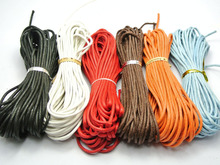 Cordón de algodón encerado de colores variados, cuerda de hilo de joyería, accesorios decorativos, 60 metros, 2mm 2024 - compra barato