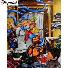 Dispaint taladro cuadrado completo/redondo 5D DIY pintura de diamante "Dibujo de belleza" 3D bordado punto de cruz decoración del hogar regalo A06072 2024 - compra barato