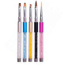 Nail Brush Crystal Pen Brush Painting Nail Art Acrylic UV Gel Design Brush Painting Drawing Pen Tips Tools Brushes for manicure 2024 - buy cheap
