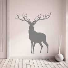 Adesivo de parede de cervo de animal w362, decalque de parede para quarto, arte vinil, pôster removível, mural, crianças, meninos, meninas, decoração de beleza 2024 - compre barato