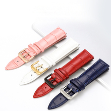 Cow Genuine leather watchband watch strap womans wrist watches band blue pink red white pink buckle 12mm 14mm 16mm 18mm 20mm 2024 - buy cheap