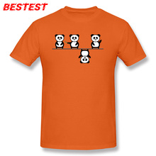 Camiseta divertida con estampado de Panda para hombre, camisetas naranja de dibujos animados, ropa de verano, otra perspectiva para el Panda, camisetas para adultos 2024 - compra barato