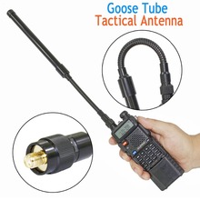 ABBREE-antena táctica plegable para Walkie Talkie Baofeng, tubo de ganso sma-hembra, 144/430Mhz, AR-148 UV-5R Radio, UV-82 2024 - compra barato