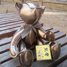 high quality goods,creative PU leather Teddy bear joint rotating bear plush toy ,Christmas gift h60 2024 - buy cheap