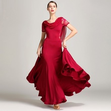 Vestidos de dança de salão de baile do laço vermelho vestidos de valsa de salão para a dança de salão de baile roupas valsa foxtrot flamenco trajes de dança moderna 2024 - compre barato