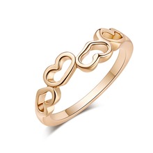 2018 New Fashion Gold Color Heart Shaped Wedding Ring for Woman Dropshipping New Jewelry For different occasion DropShipping Sty 2024 - buy cheap