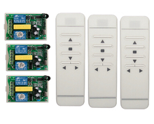 Ac 220 v sistema conmutador de control remoto inalámbrico digital RF inteligente para pantalla de proyección 3 RECEPTOR + 3 Transmisor 2024 - compra barato