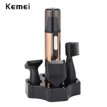 Kemei 4 in 1 Nose Trimmer Electric Hair Trimmer Men Face Care Beard Shaver Eyebrows Rechargeable Men's Ear Nose Hair Cutter 2024 - buy cheap