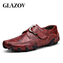 Fashion Luxury Casual Shoes Men Loafers Genuine Leather Flat High Quality Designer Shoes Men Moccasins Sneaker Footwear Male 2024 - buy cheap