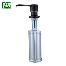 FLG Liquid Soap Dispensers For Kitchen Sink Deck Mounted Copper&Plastic Bottle Manually Shampoo Oil Rubbed Soap Dispenser 2024 - buy cheap
