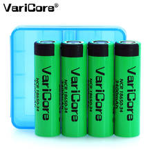 4 вещи. VariCore NCR18650-34 18650 литий-ионная аккумуляторная батарея 3,7 V 3400 mAh батарея для фонарика + коробка для хранения батареи 2024 - купить недорого