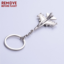 Remove Before Flight Creative Combat Aircraft Key Chain for Aviation Gifts Metal Plane Keychain Brand Jewelry Key Ring Chain 2024 - buy cheap