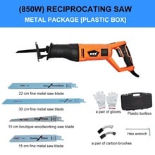 Electric Saw Reciprocating Saw for Wood Metal Plasitic Pipe Cutting Power Saw Tool with Saw Blades Plastic Boxes 2024 - buy cheap