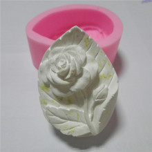 Grande-Mold 3D Rose Flor Soap Mould Sugar Craft Moldes Handmade Molde de Silicone para Sabão Arte 2024 - compre barato