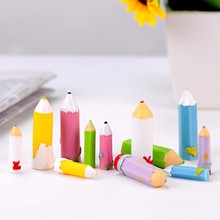 2pc Artificial Color Pencil Mini House Miniatura Ornament Craft Decor Miniature Dollhouse Home Decoration DIY Accessories 2024 - buy cheap