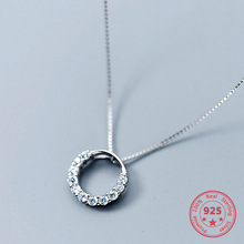 Collar con colgante de circonita de plata 925 para mujer, joyería coreana, regalo de cumpleaños 2024 - compra barato