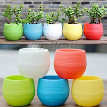 Mini Round Plastic Plant Flower Pots Garden Home Office Decor Planters Desktop Flower Pots 2024 - buy cheap