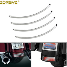 ZORBYZ Motorcycle Chrome Rear Fender Trim Accents For Harley Street Glides FLHX Road Glide FLTRX 2024 - buy cheap