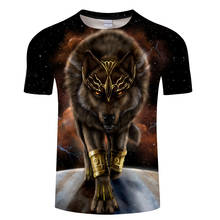 Starry wolf 3D print Tshirt Unisex Summer short sleeve T-shirt Summer Autumn Winter Loose Tops&Tees ZOOTOP BEAR 2024 - buy cheap