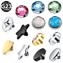 10PCS/lot G23 Titanium Dermal Anchor Top Opal Micro Dermal Piercing Micro Dermal Drivers Head Micro Dermal Piercing Body Jewelry 2024 - buy cheap