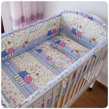 Promotion! 6PCS Baby crib bedding sets Baby Boy Cot Crib Bedding Set,(bumpers+sheet+pillow cover) 2024 - buy cheap