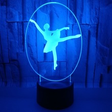 Cute Ballerina 3D Night Light Ballet Girl LED Table Lamp For Children Kids Gift Christmas Indoor Decor Baby Sleep Light Fixture 2024 - buy cheap