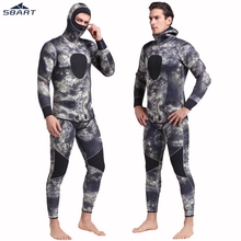Smart-traje de neopreno de 3MM para hombre, traje de buceo para pescar submarinismo, traje de Snorkel dividido, gorra de combinación, traje de Surf 2024 - compra barato