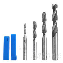 Broca cnc extra longa de 4/6/8/10mm, 2 sulcos, hss e broca de corte de alumínio 2024 - compre barato