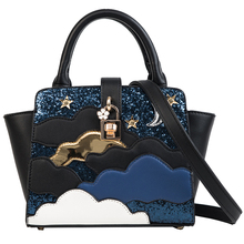 2018 New Fashion handbag High quality PU leather Women Tote bag Sweet lady Sequins Portable bag Cloud Shoulder Messenger bags 2024 - buy cheap