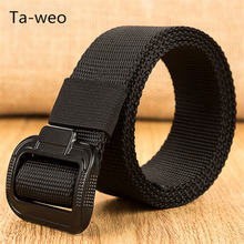 Ta-weo Men Casual Canvas Belts, Youth Outdoor Nylon Belt High Quality, 3.8 CM (1.5'')  Wide, Size 115 125 135 CM 2024 - buy cheap