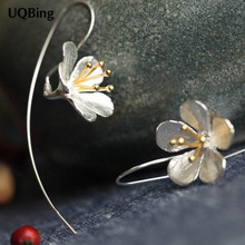 Fashion 925 Sterling Silver Flower Drop Earrings Tassel Earrings Jewelry Wholesale Free Shipping 2024 - buy cheap