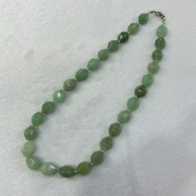 Colar de pedras naturais de quartzo feminino, gargantilha colorida de pirrite da aventurine verde com nó, colar com gola livre 2024 - compre barato