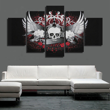 HD 5 piece canvas art Printed skull and roses Painting Canvas Print room decor print poster picture canvas Free shipping/ny-4922 2024 - buy cheap