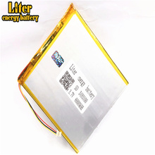 1.0mm - 3 Pin plug 3.7 V 3493100 3595100 6000mah Rechargeable lipo battery li ion polymer lithium battery tablet pc 2024 - buy cheap