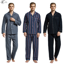 Tony & Candice-Pijama de franela para hombre, Conjunto de pijama cálido, camisón de manga larga, 100% de algodón, informal, para el hogar, Invierno 2024 - compra barato