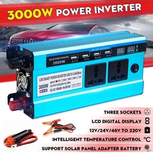 Inverter 12V 220V Solar Power Inverter 12V 24V 48V to 220V 3000W Car Inverter Voltage Transformer Converter 4 USB LED Display 2024 - buy cheap