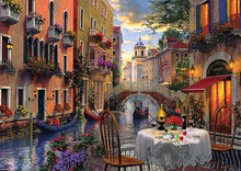 oneroom Needlework,Venice Romantic Dinner 4CT Counted Embroidery,  DIY DMC Cross stitch kits,Art Cross-Stitching Home Decor 2024 - buy cheap