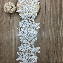 Black/White Embroidered Net Lace Fabric Trim Ribbons DIY Sewing Handmade Craft Materials 2024 - buy cheap
