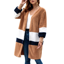 Ecombird Elegant Arctic Velvet Coat Women 2018 Autumn Winter Warm Cardigan Loose Jacket Female Sweater Coat Streetwear Outerwear 2024 - buy cheap
