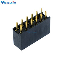 10PCS 2X6 Pin 12P 2.54mm Double Row Female Straight Header Pitch Socket Strip 2024 - buy cheap