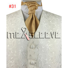 hot sale suit/Formal suit/tuxedo shine swirl waistcoat for wedding(pls tell us which number colour of the ascot tie you like) 2024 - buy cheap