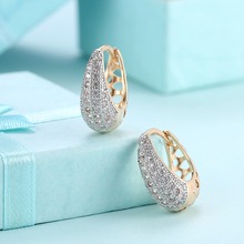 New design handbag shape earrings for women, gold color zircon waterdrop hoop earrings woman jewelry drop shipping brincos 2024 - купить недорого