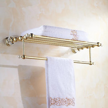 Golden crystal bathroom towel rack bathroom shelf towel holder Double towel rack holder bathroom accessories 2024 - buy cheap