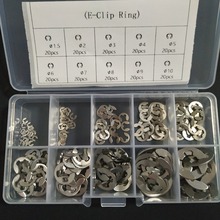 200Pcs Stainless Steel E Clip Washer Assortment Kit 1.5 2 3 4 5 6 7 8 9 10 mm Circlip retaining ring for shaft fastener 2024 - buy cheap