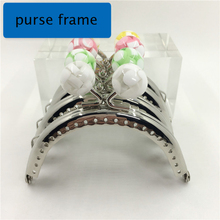 women DIY coin bag making purse frame silver smooth surface metal clasp colorful ball kiss buckle 10pcs/lot 2024 - buy cheap