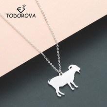 Todorova Funny Goat Pendant Necklace Men Jewelry Pet Goat Farm Animal Lover Gift Necklace Women 2024 - buy cheap